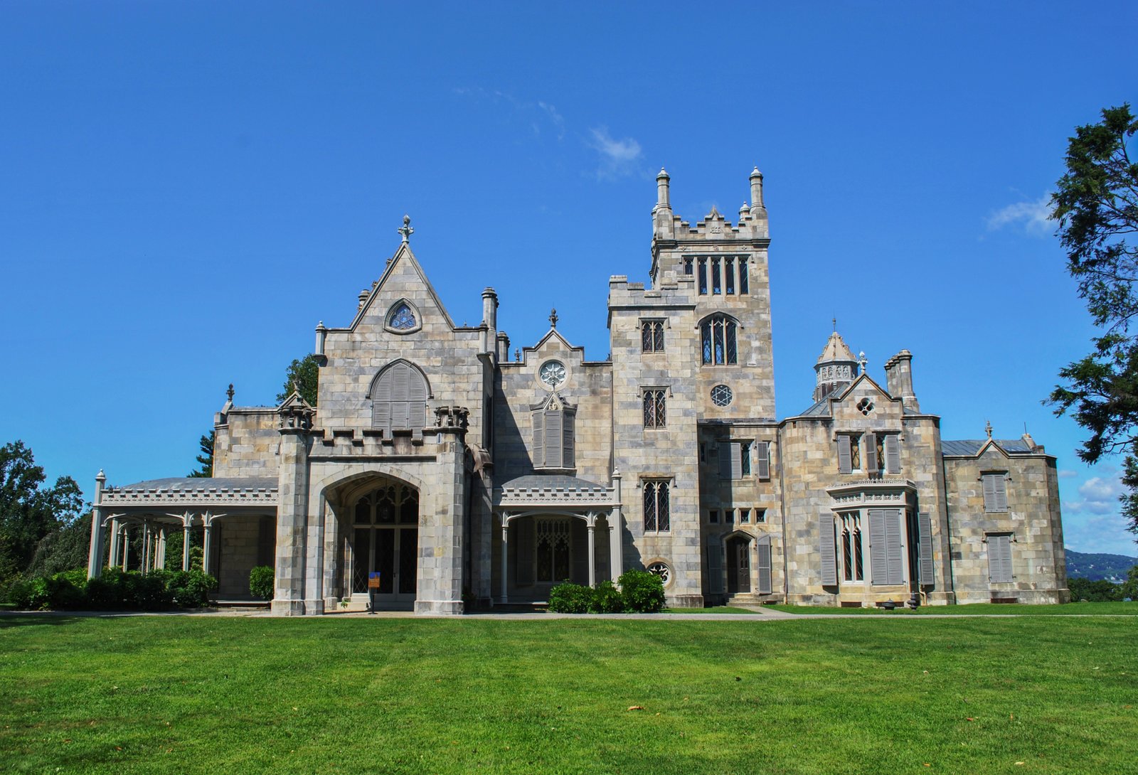 Exterior of a grand luxury mansion, representative image