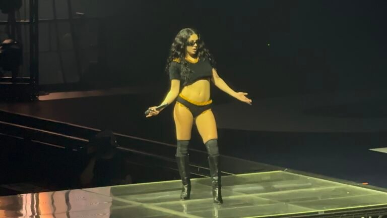Charli XCX, promoting her new album Music, Fashion, Film