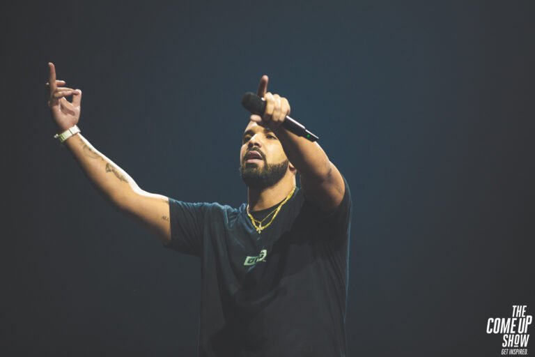 Rapper Drake performing