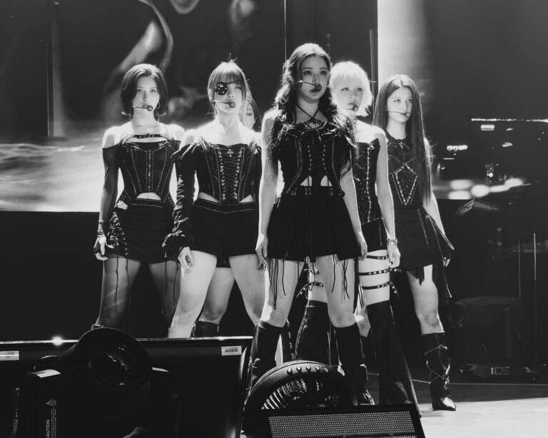 K-pop girl group NMIXX performing in Oakland, California