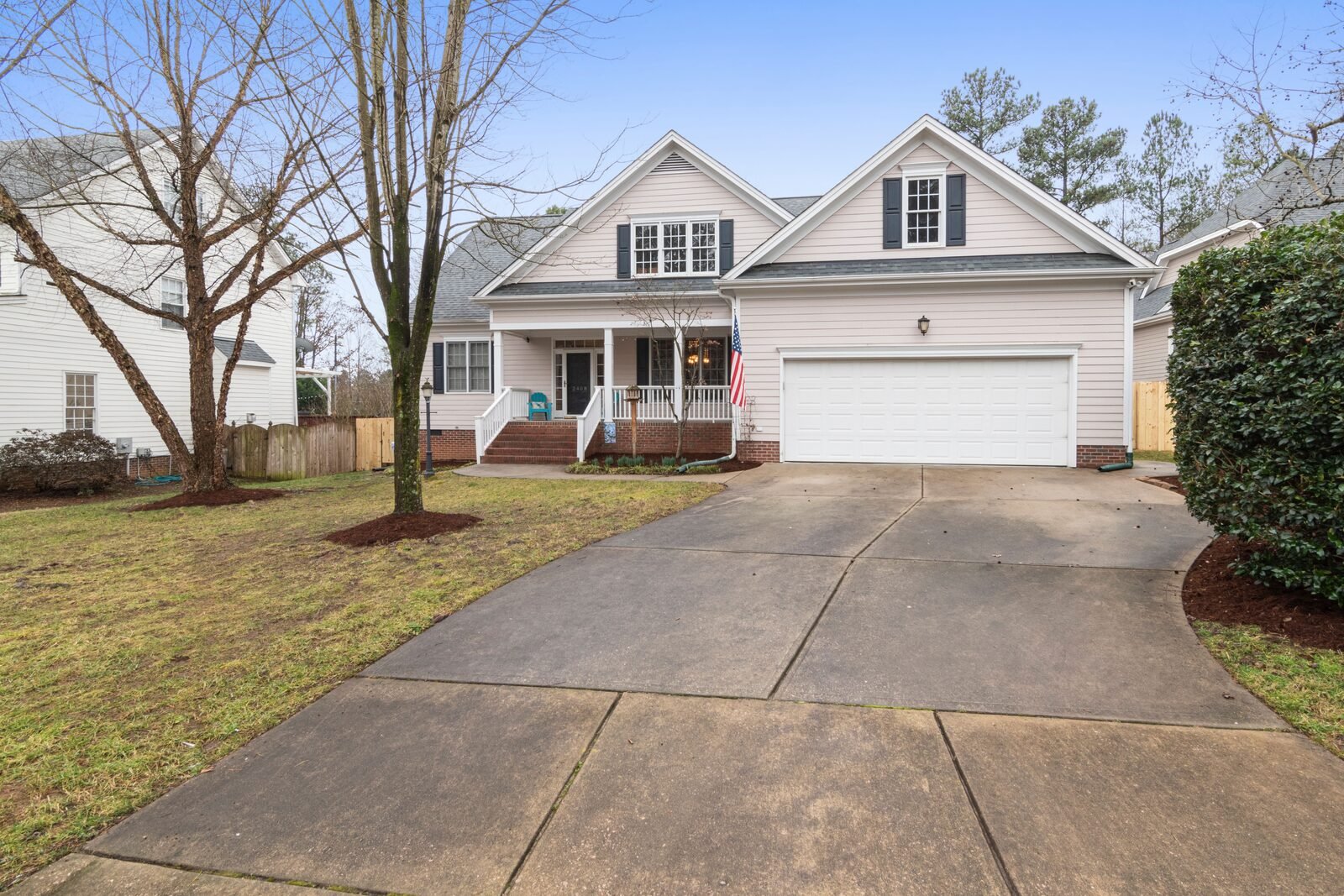 Illustrative suburban house exterior, not Ben Affleck's actual residence